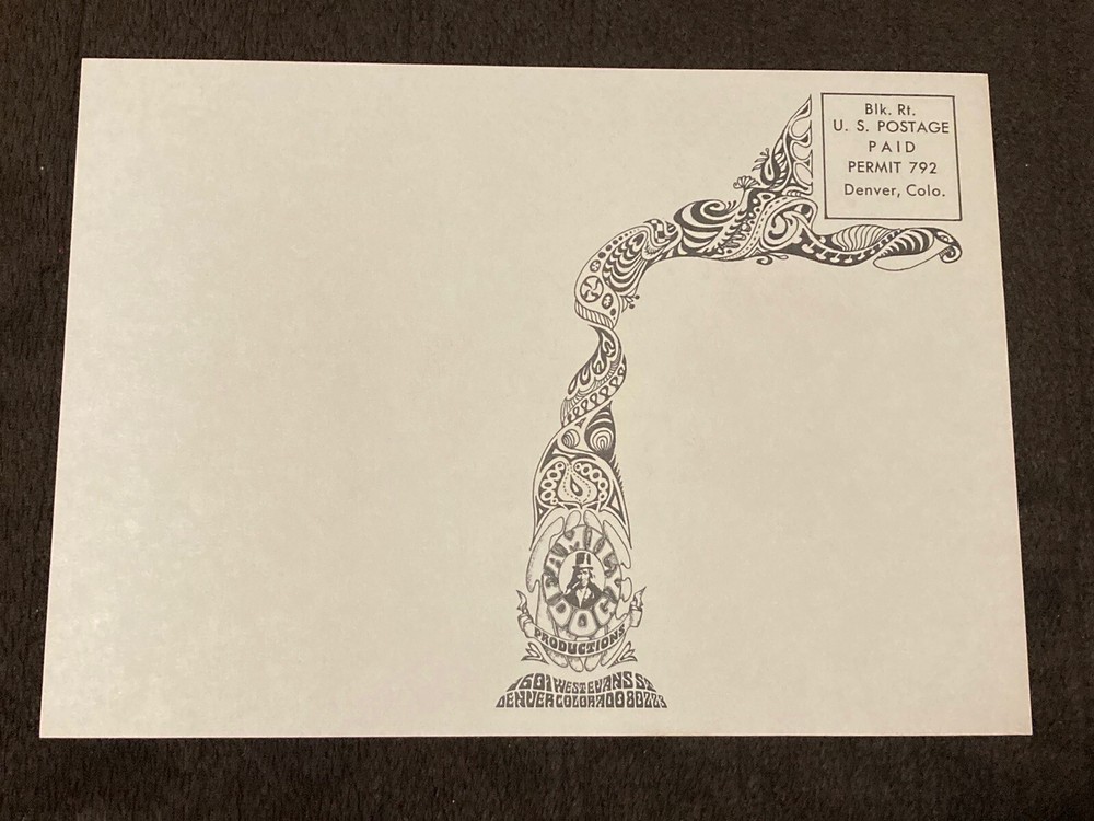 ALLMEN JOY CANNED HEAT 1967 DENVER COLORADO FAMILY DOG POSTCARD FDD-7 MInt - OP