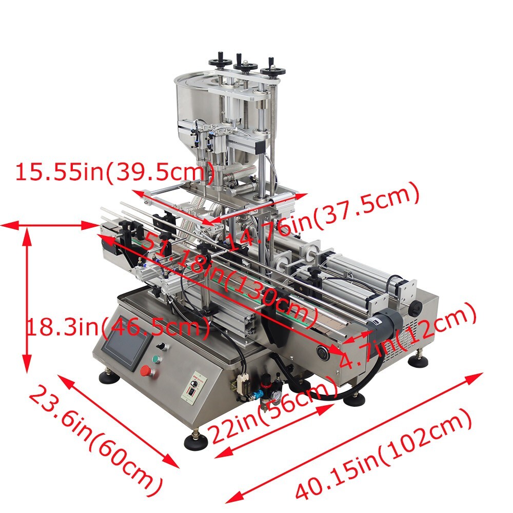 New Double Head 110V Desktop Fully Automatic Paste Filling Machine 100-1000ml