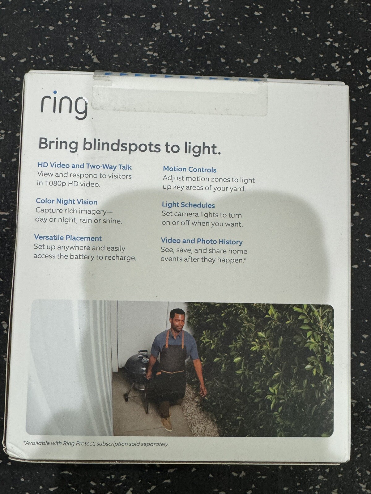Ring Spotlight Cam Plus Battery Powered Outdoor Camera Lights and Siren White