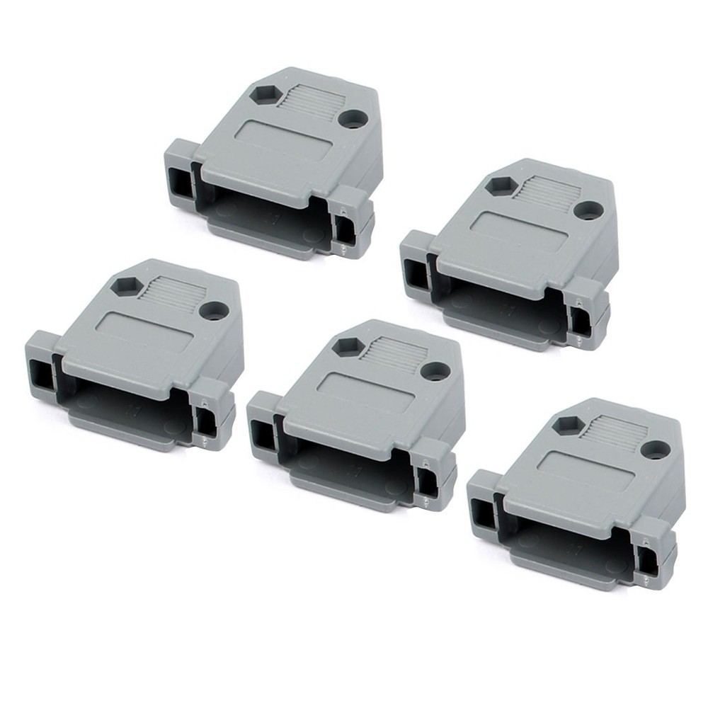 5pcs Serial Port D-SUB DB15 Connector Grey Screw Shell Cap Kit