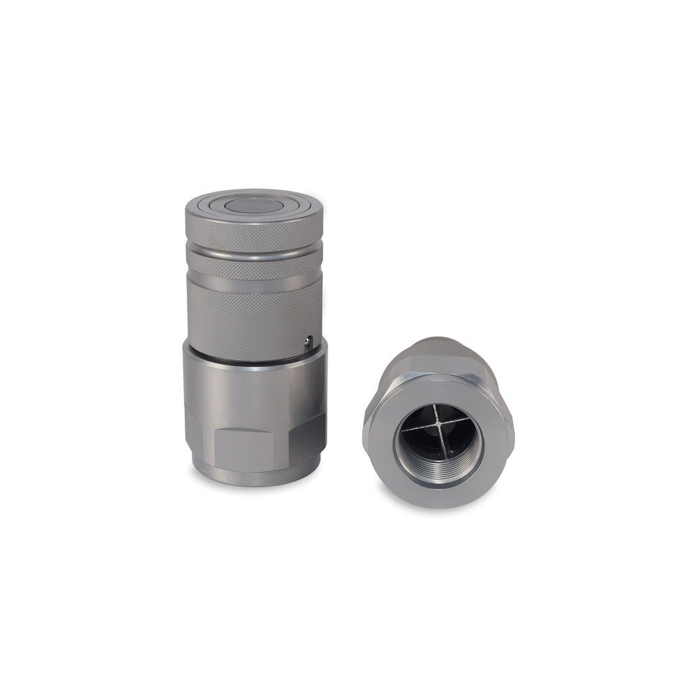 1″ Flat Face Hydraulic Quick Couplers Set - 1″ SAE Thread