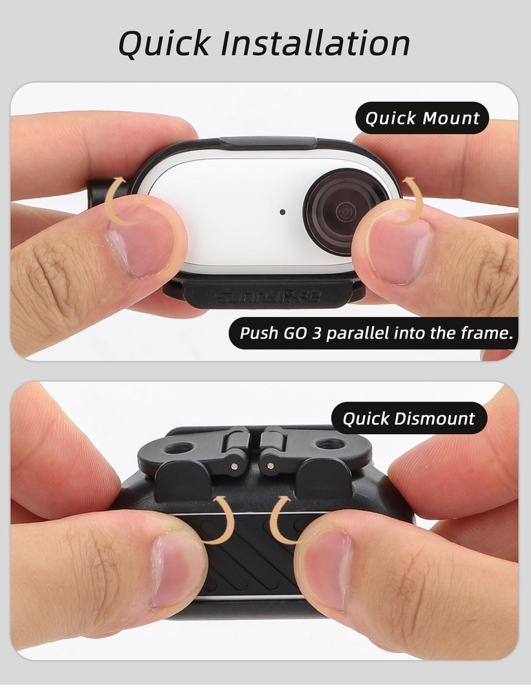 For Insta360 Go 3 Camera Plastic Mount w/Thread Adapter Part Adapter Accessories
