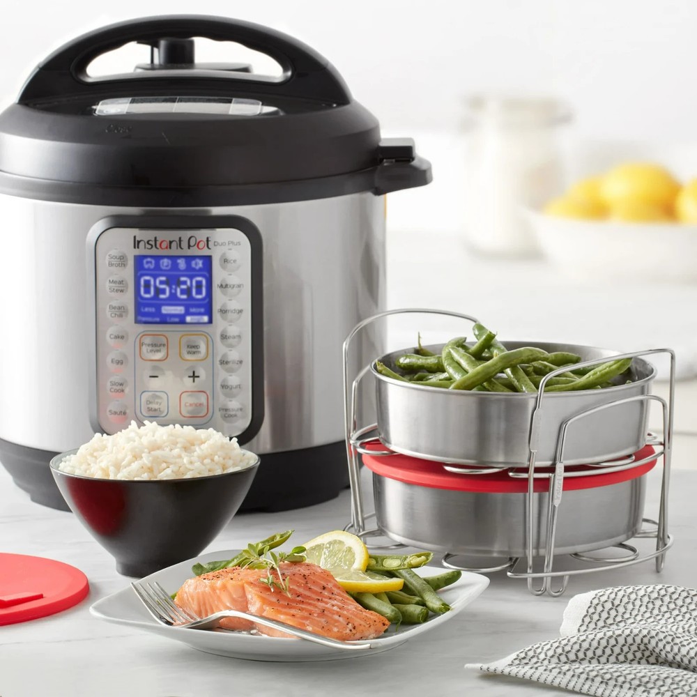 Instant Pot 8pc Cook/Bake Set: Pans, Racks, Lids, Divider, Removable Base