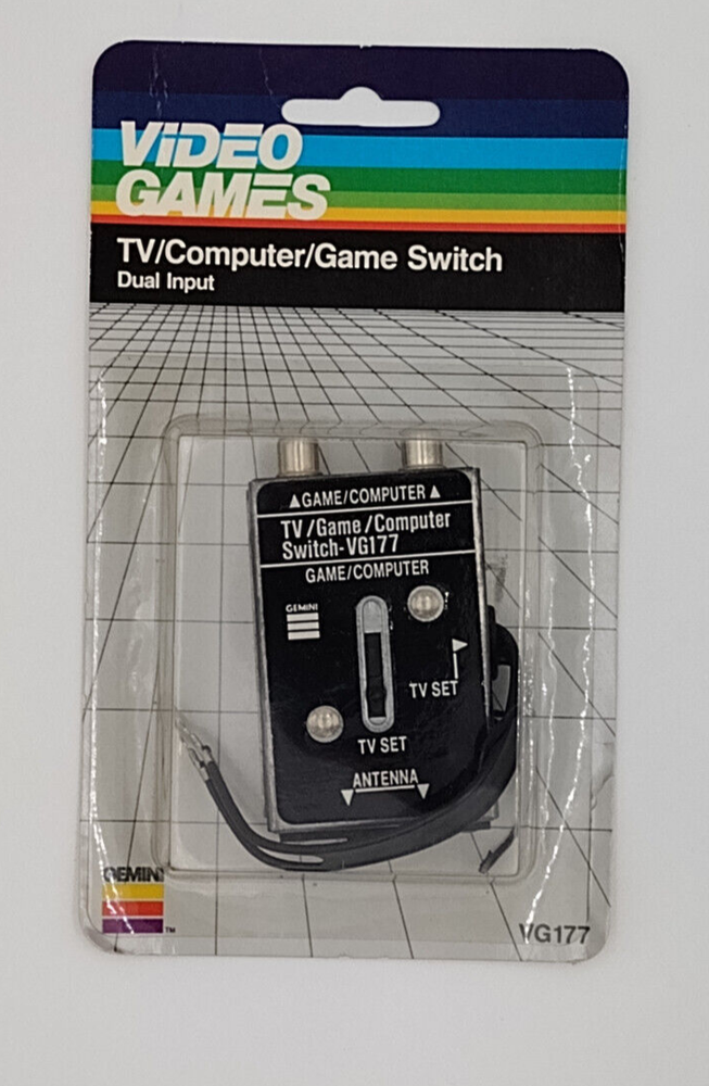 TV Computer Game Switch, Dual Input. Gemini VG177 NOS. VHF switch. Atari Switch.