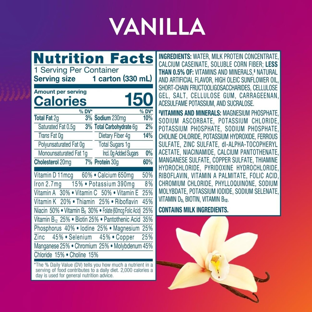 :.PROTALITY Vanilla 🍨 Nutrition Shake, 11 fl oz, (12 Count).:
