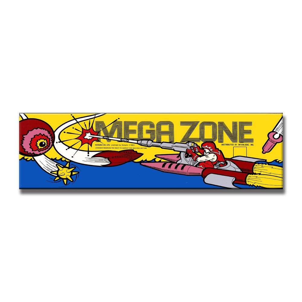 Mega Zone Premium Arcade Marquee Restoration Backlit Sign Insert