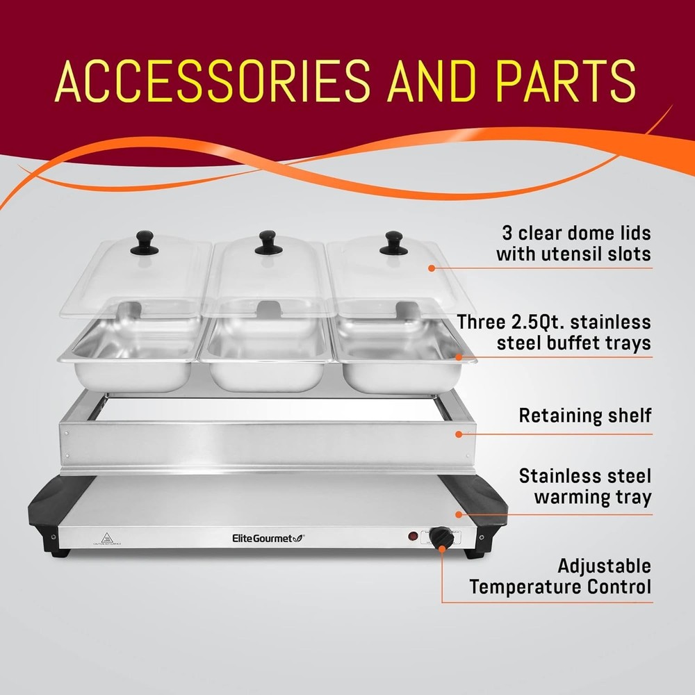 Stainless Steel Buffet Server, Holiday Entertaining