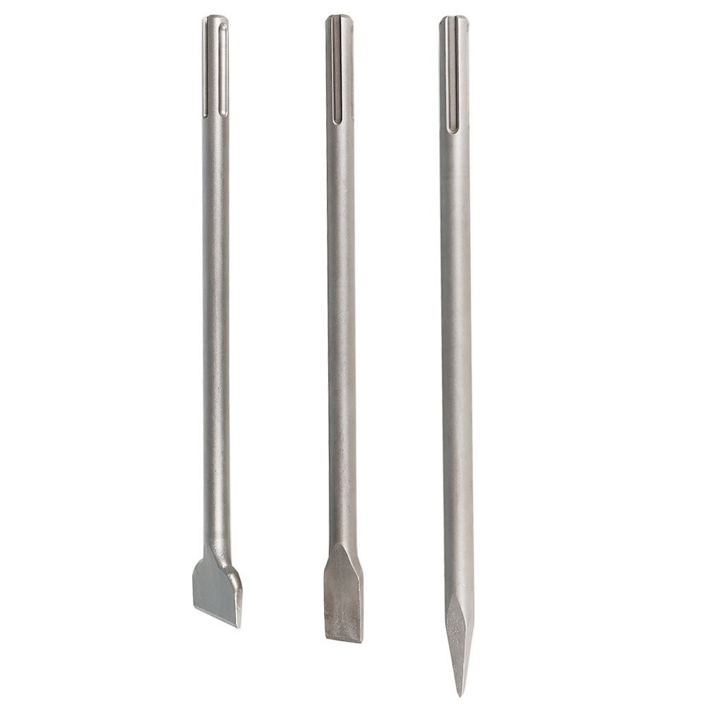 3 Pack 16 Inch SDS Max Chisel Rotary Hammer Drill Chisel Bits For Drilling