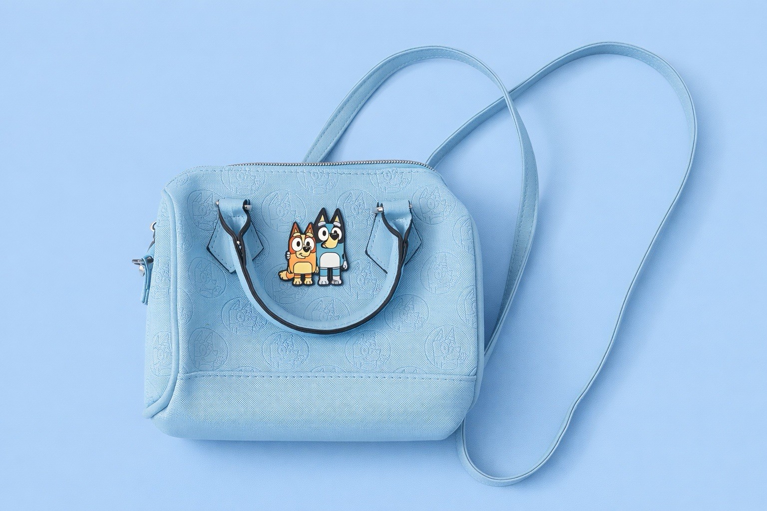 Bluey Bingo Small Crossbody Handbag Purse Blue Faux Leather Kids New