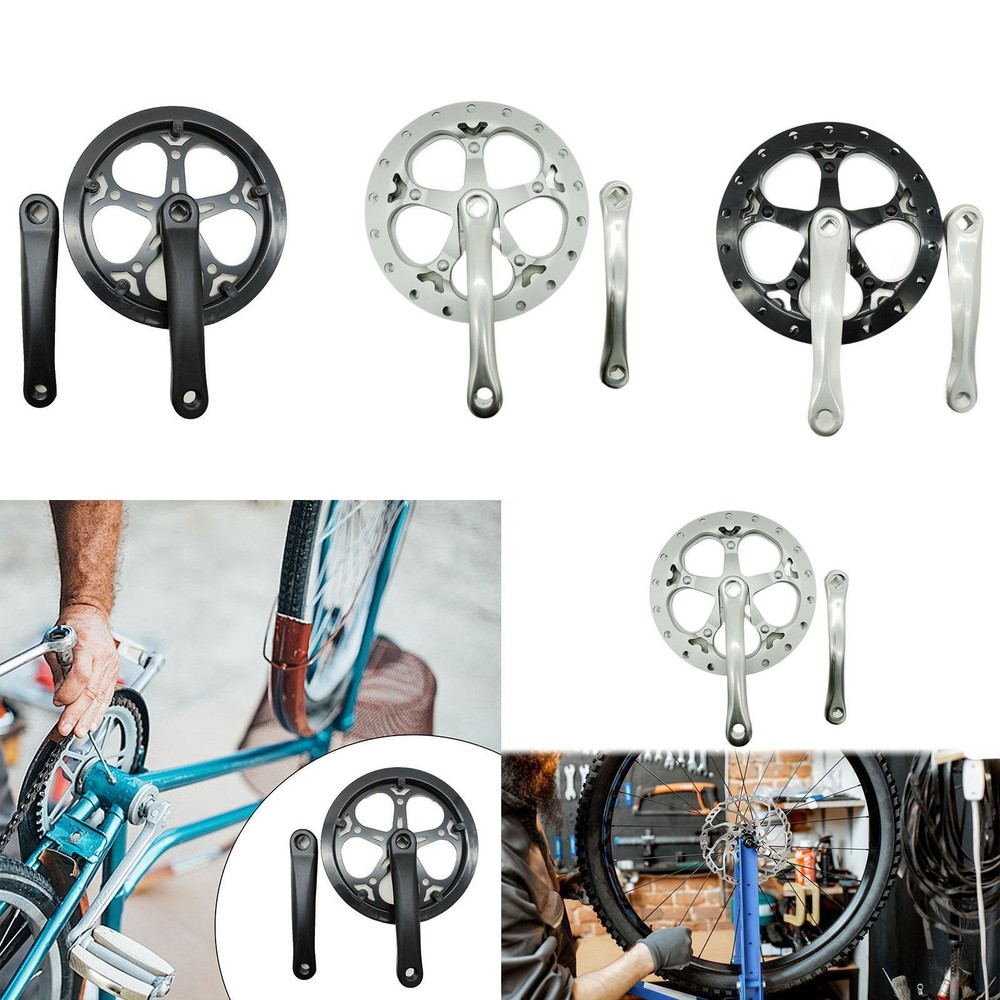 Bike Crank Arm Set Single Chainring 170mm Crank Arm Universal Component Part