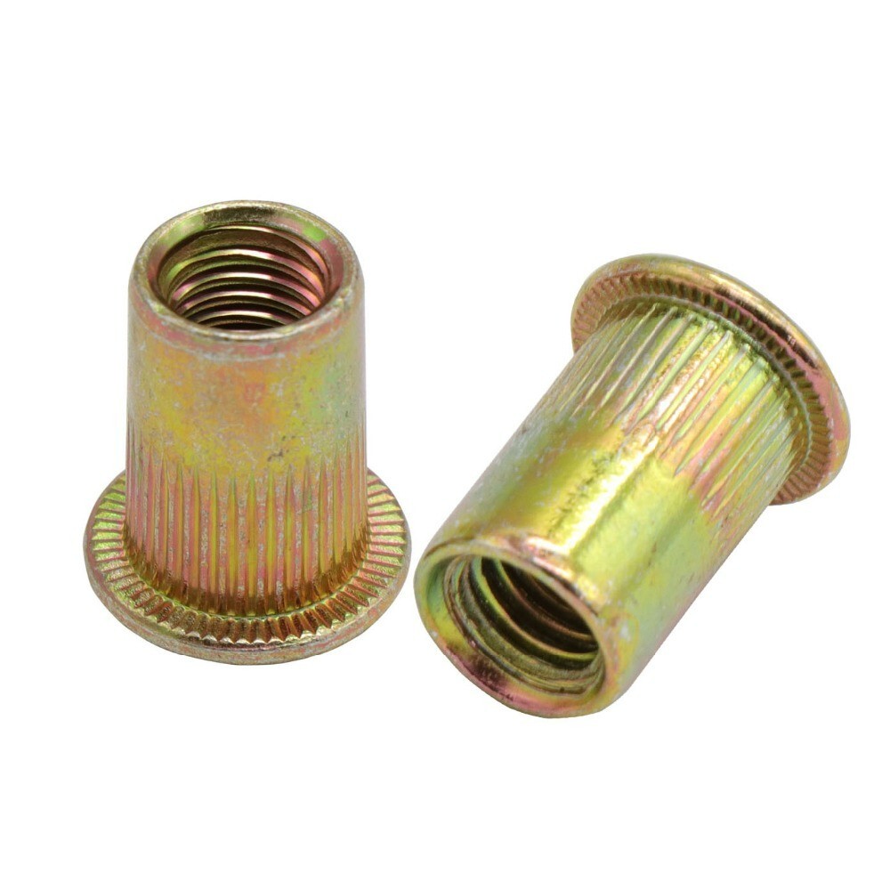M3 M4 M5 M6 M8 M10M12 Flat Head Threaded Binding Rivet Nut Insert Rivnut Nutsert