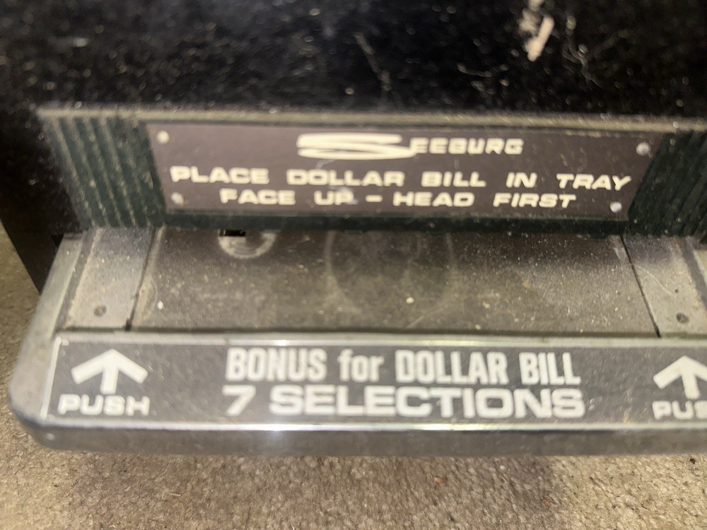 Original Seeburg Jukebox Dollar Bill Acceptor.