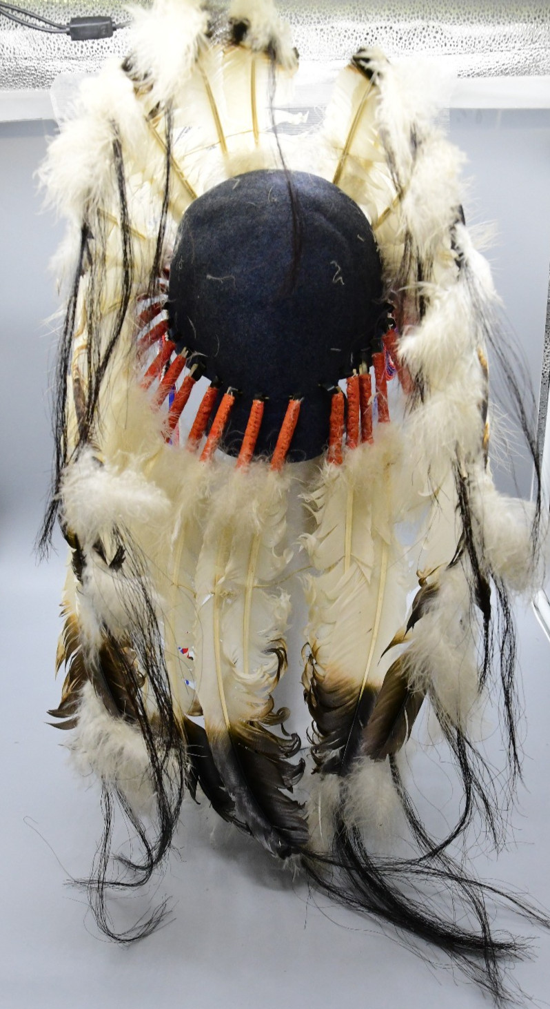 Sioux War Bonnet Beaded Immitation Eagle Feathers 1940s