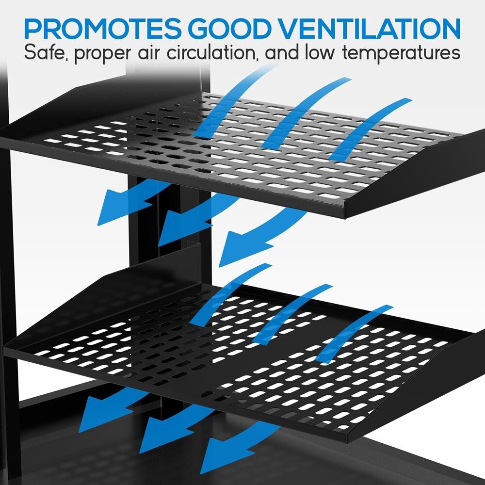 Pyle 1U+2U Server Rack Shelves - Universal Device Server Rack Mounting Tray