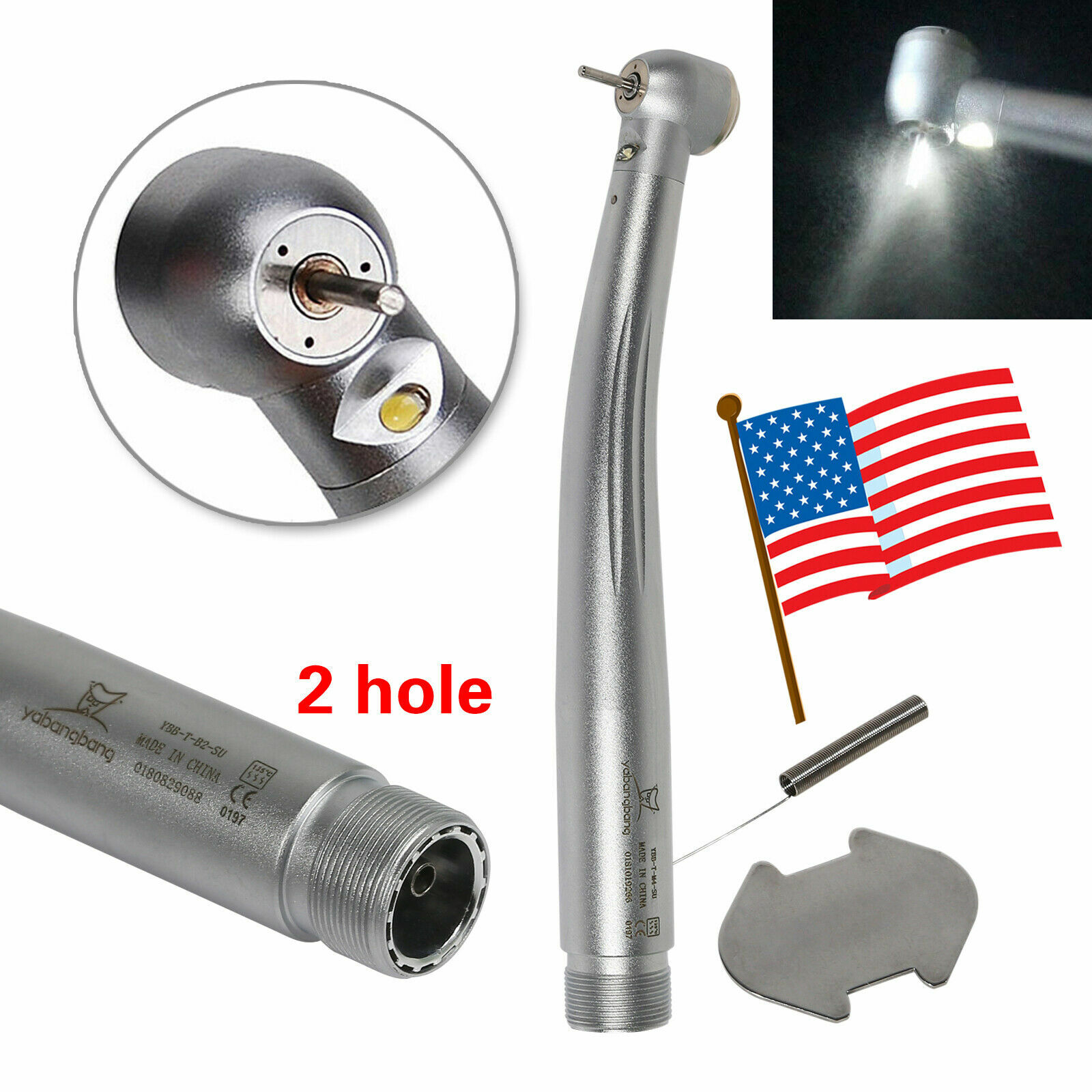 1-10 Yabangbang Dental LED E-generator / High Speed Handpiece 4/2 Hole NSK Style