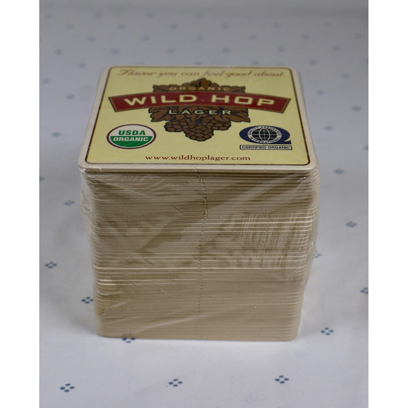 WILD HOP LAGER Beer Coasters VINTAGE Organic Flavor Pack of 50 Beer Lover