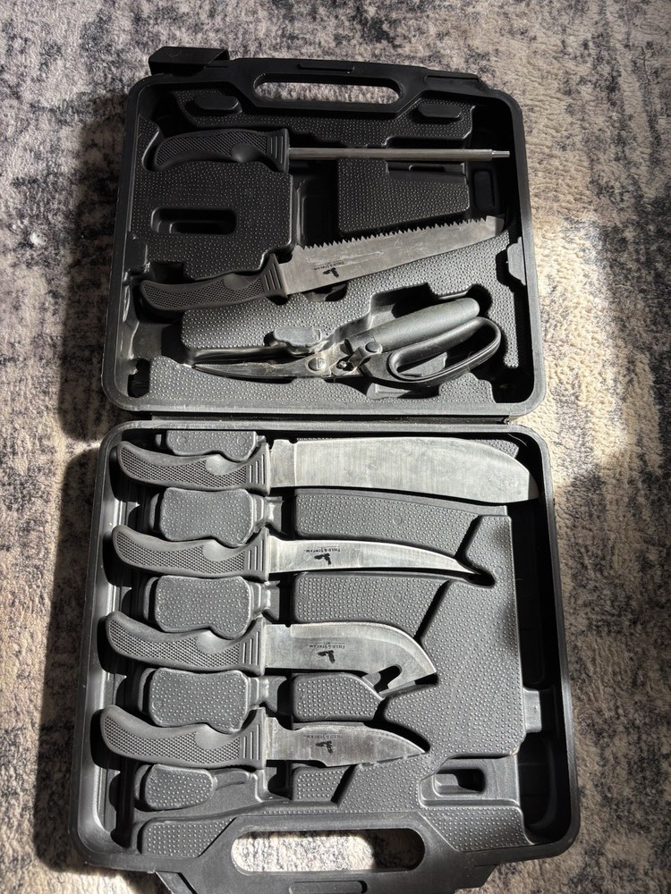 Field & Stream 8-Piece Game Processing Set w/ Non-Slip Grip & Carry Case