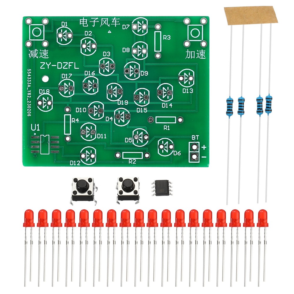 Soldering Practice Board, 2 Set Electronics PCB Board DIY Rotating Windmill