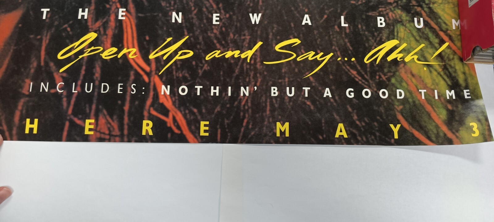 Poison Open Up And Say Ahh Vintage 1988 Promo Poster, '80s Glam Metal, Hard Rock