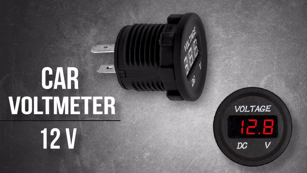 Auto Waterproof Digital Red Voltmeter Gauge Meter 12V