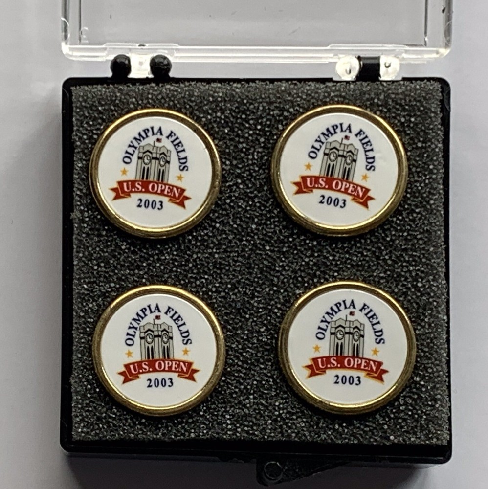 2003 U.S. Open golf Ball Markers olympia fields 4 pack pga