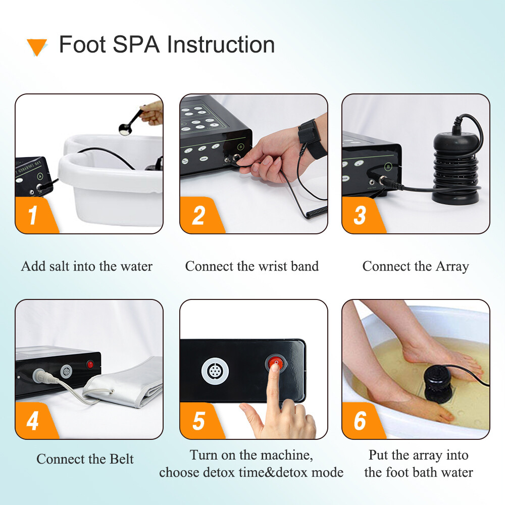 Upgraded Dual Detox Ionic Foot Bath Spa Cleanse Machine with New Infrared Belt