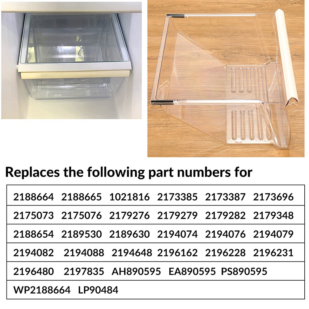 Crisper Pan Bottom Drawer Replace For Whirlpool Refrigerator WP2188664 2188664