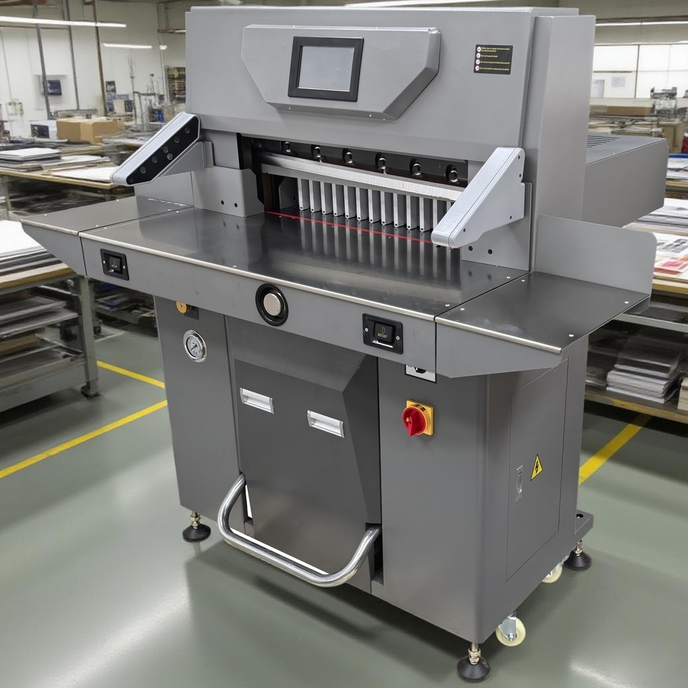 220V Program Control Electric Hydraulic Paper Cutter Touch Screen Display