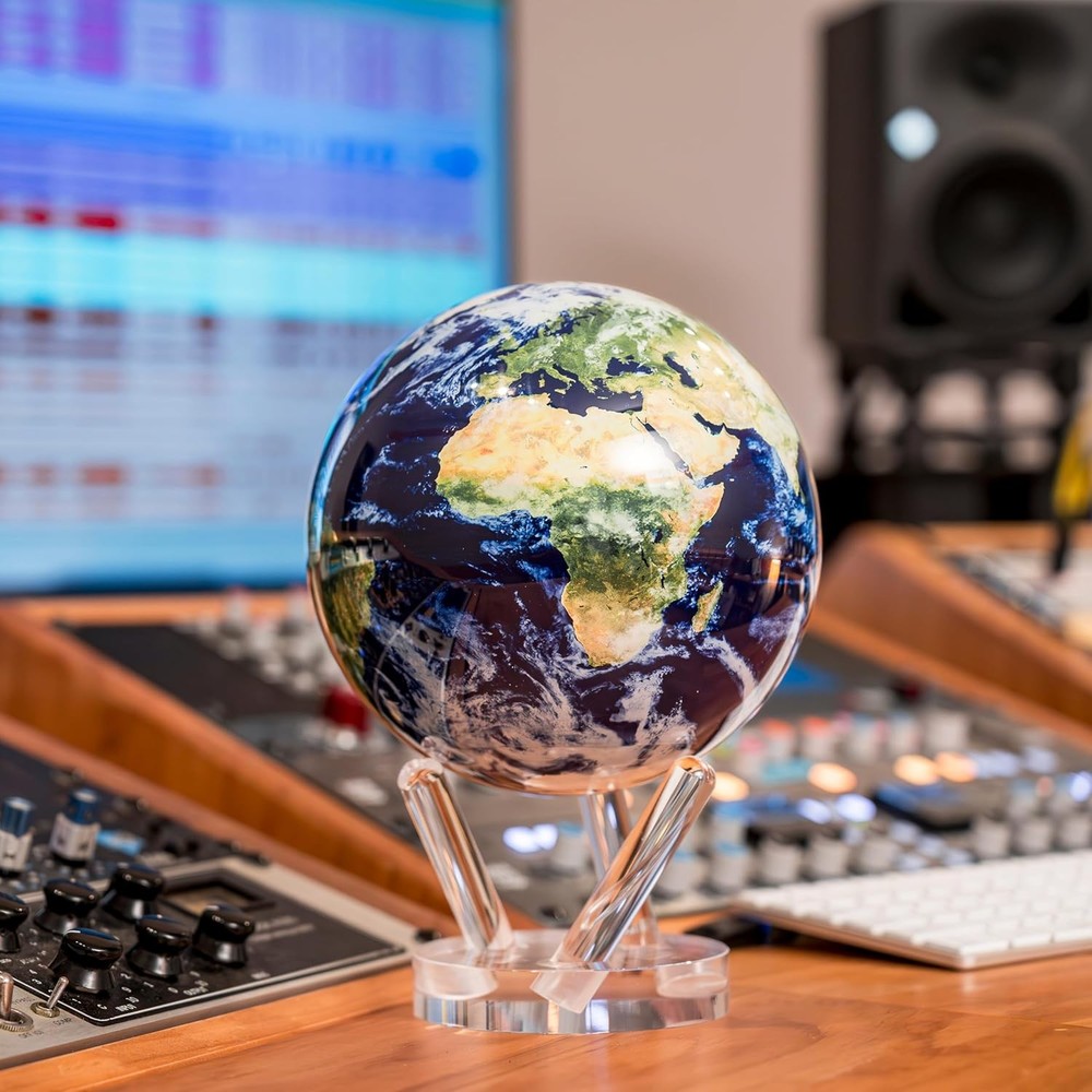 MOVA Globe Earth with Clouds – 4.5” Self-Rotating Globe Powered by Light | S