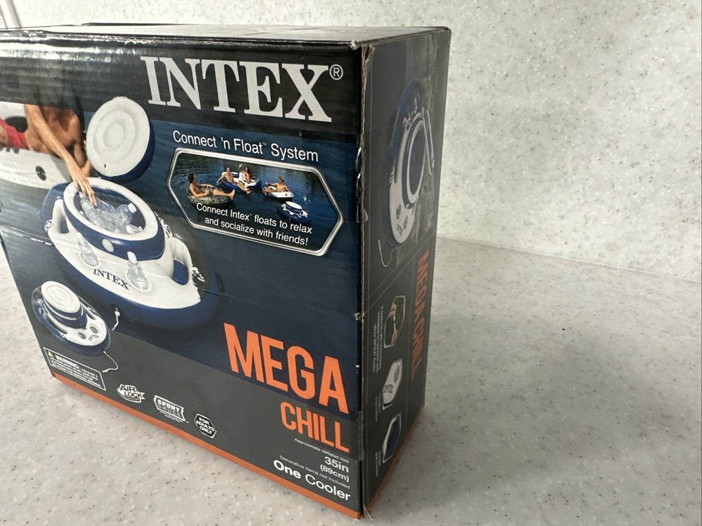 NEW Intex Mega Chill Inflatable Floating Cooler 35" Diameter Sealed Connect Flow