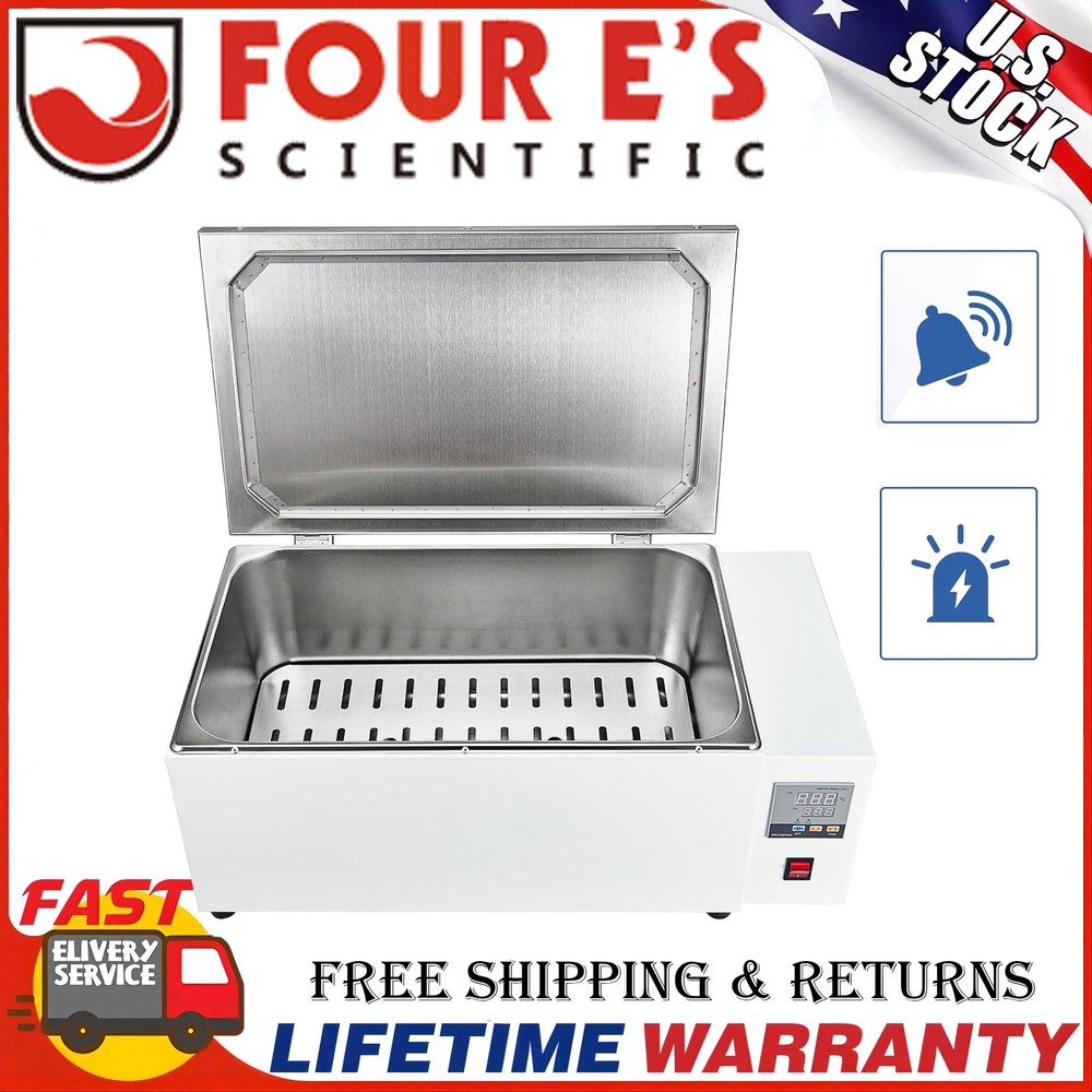 30L Water Bath Heating Lab Water Bath Heater 1500 W Thermostatic Timer Function