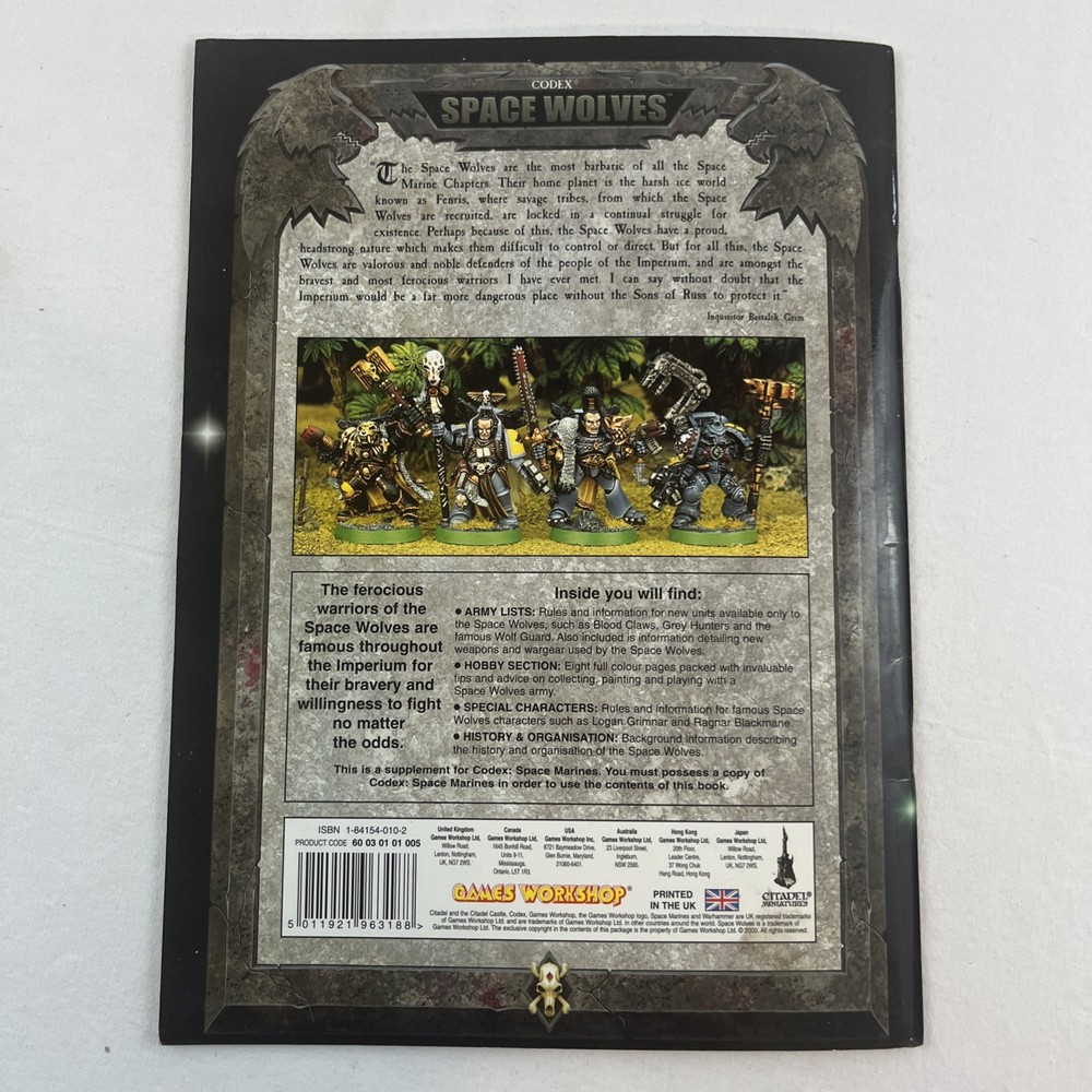 Warhammer 40K Games Workshop 2000 Space Wolves Codex Marines Supplement