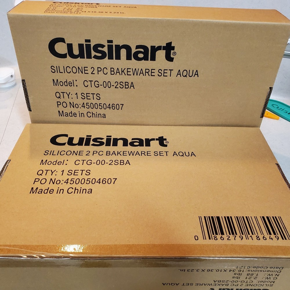Cuisinart 2-Piece Silicone Bakeware Set - Aqua, White, Sprinkles, 2 Sets