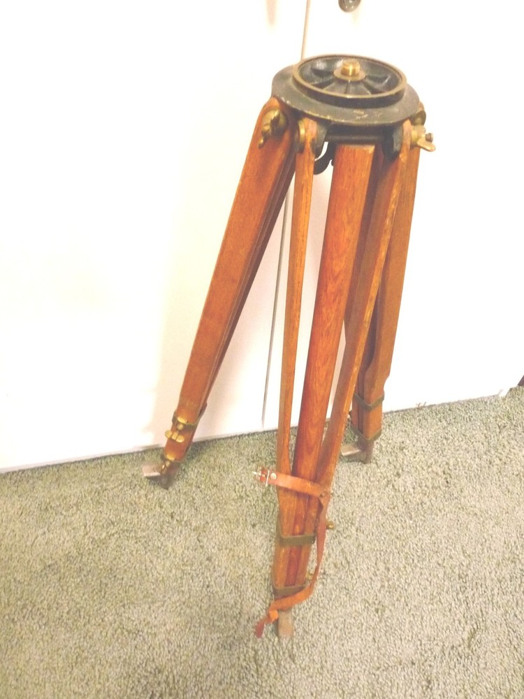 SOLID WOOD SURVEY TRIPOD EXTENDS  to  56"   MOUNT= .57" x 18  tpi    # 172