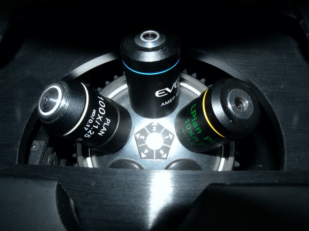 LIFE TECHNOLOGIES EVOS XL IMAGING SYSTEM MICROSCOPE WITH 10x, 40x & 100x