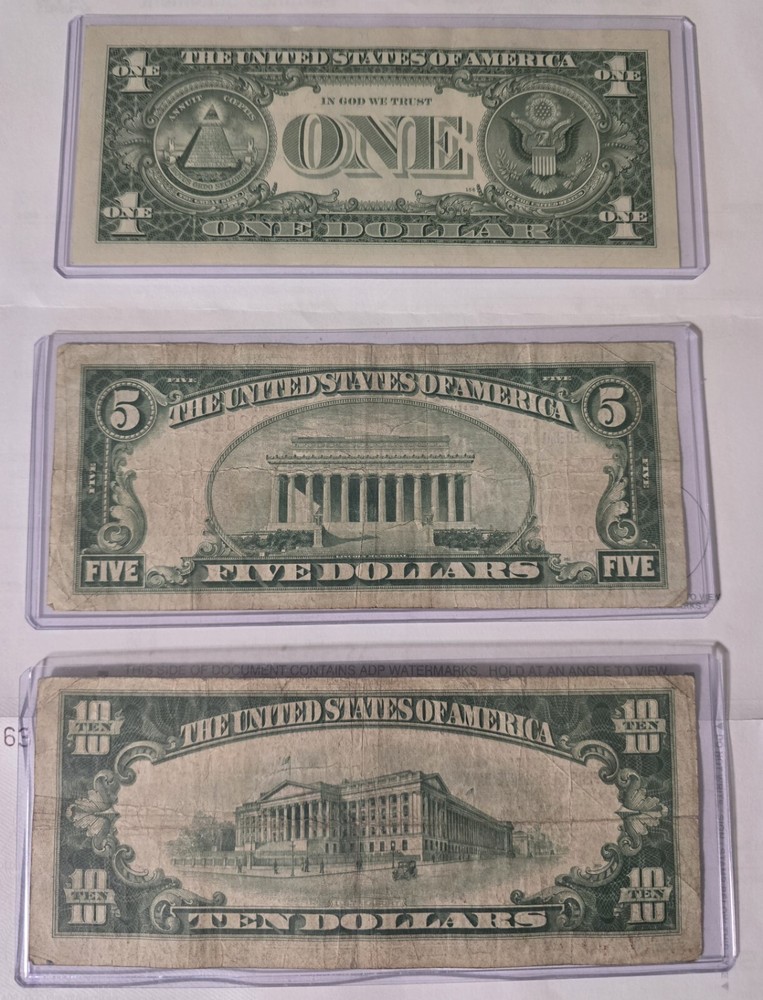 US small size Bank Notes From 1957, 1953 and 1929