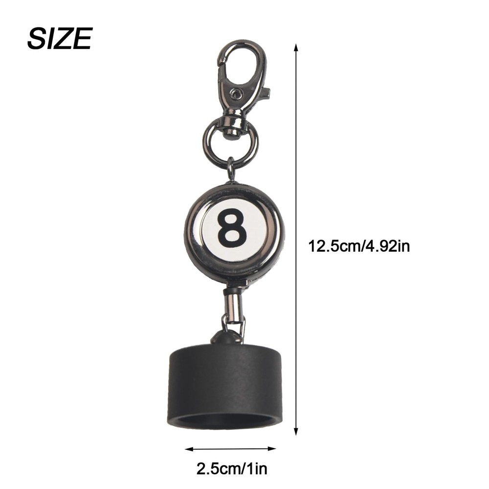 Billiard Chalk Holder，Pool Chalk Holder with Retractable Key RingPool Table A...