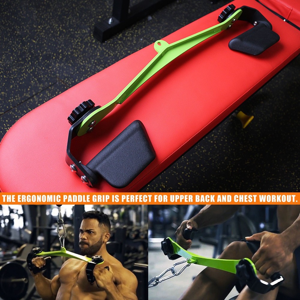 Adjustable Lat Pull Down Bar Cable Machine Attachments for Gym Wide Grip Handle