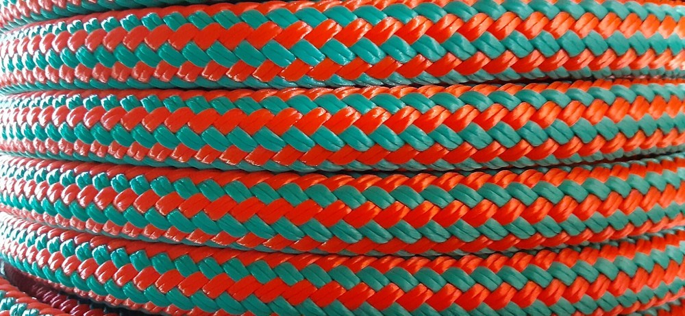 1/2 " x 100 ft. Double Braid-Yacht Braid Polyester Rope. US Made