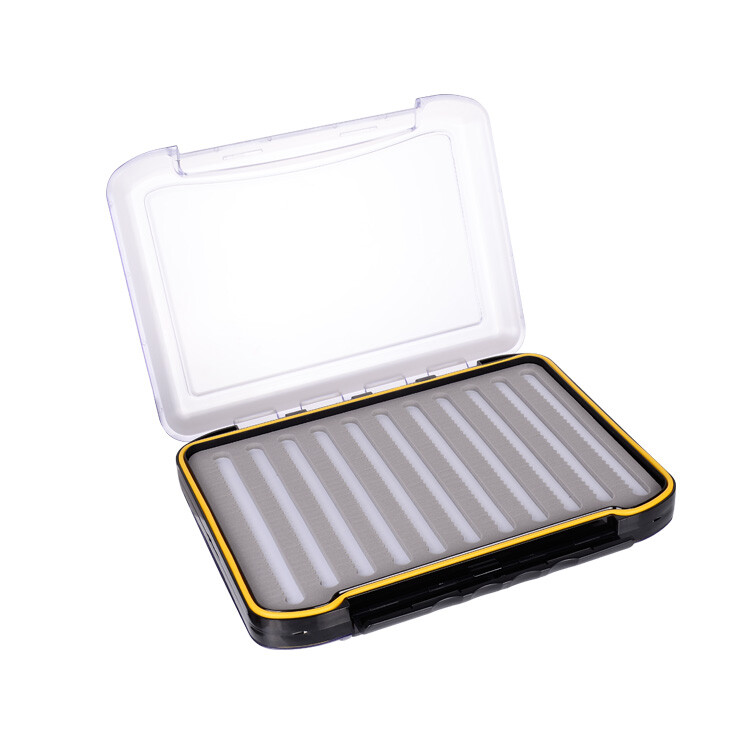 XXL Clear 2 Sided Waterproof Jig Box W/Slit Foam Inserts Ice/Fly Fishing