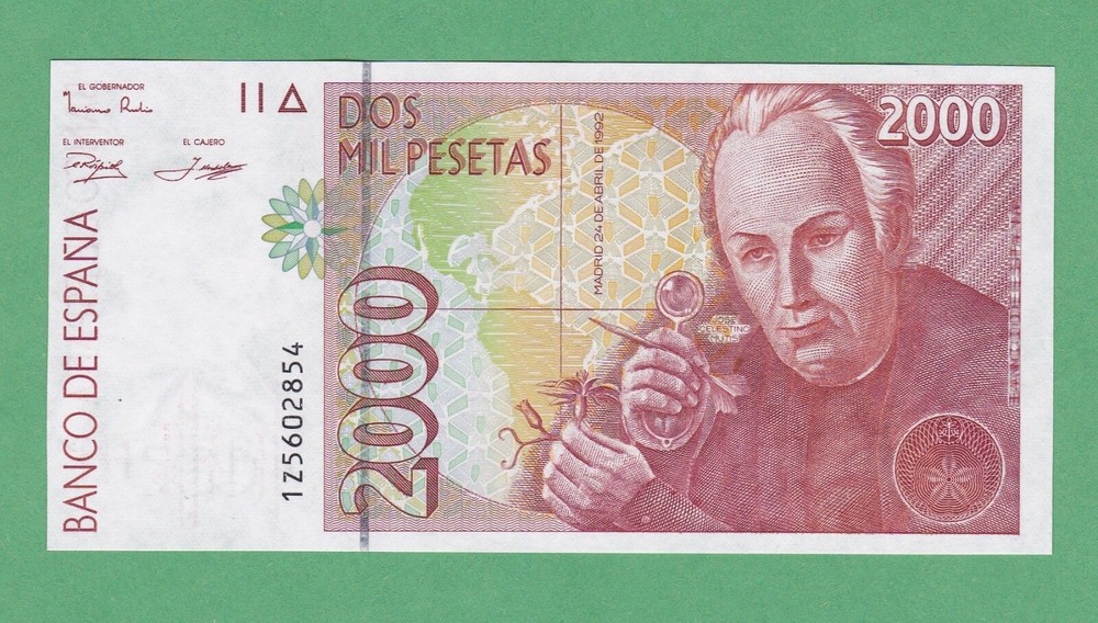 Spain 2,000 Pesetas Note  P-164  UNCIRCULATED