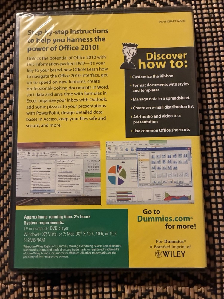 Microsoft office 2010 for dummies NEW SEALED