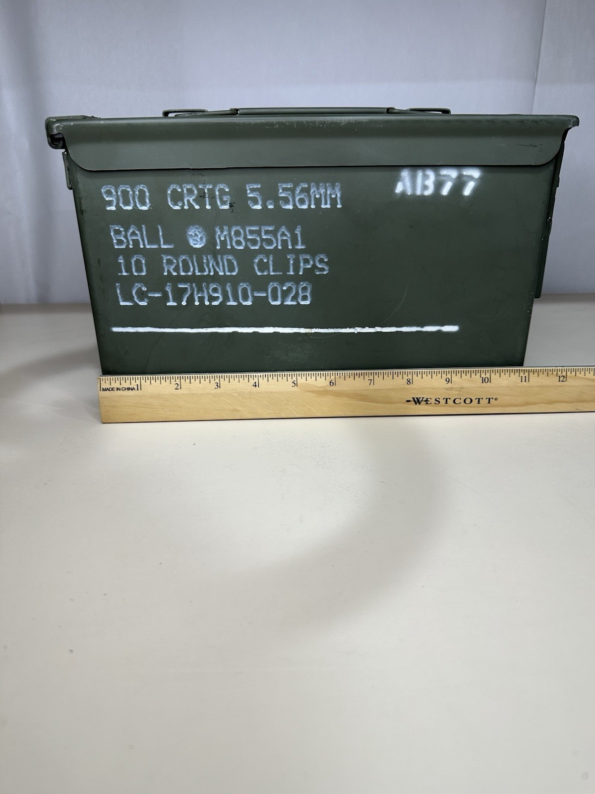 GRADE 1 ORIGINAL .50 CALIBER 5.56MM MILITARY AMMO CAN M2A1 M2A2 50CAL METAL BOX