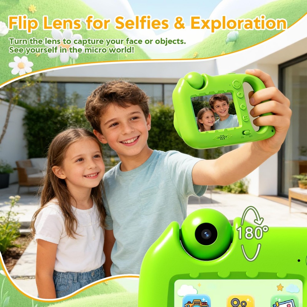 Microscope for , 1000X Handheld Digital Microscope with 2.4" IPS Screen, USB-...