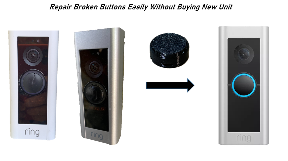 Premium Replacement Buttons for Ring Doorbell Pro (4-Pack) - Easy Installation