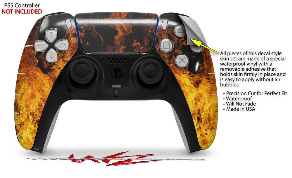 Skin Sony PS5 Controller Open Fire