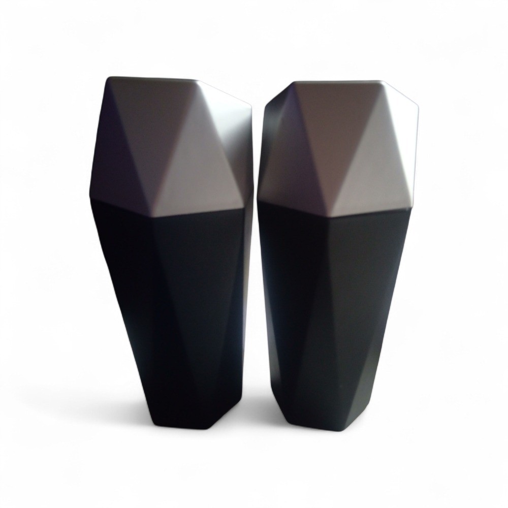 Modern Black and Silver Push-Top Mini Trash Car Set