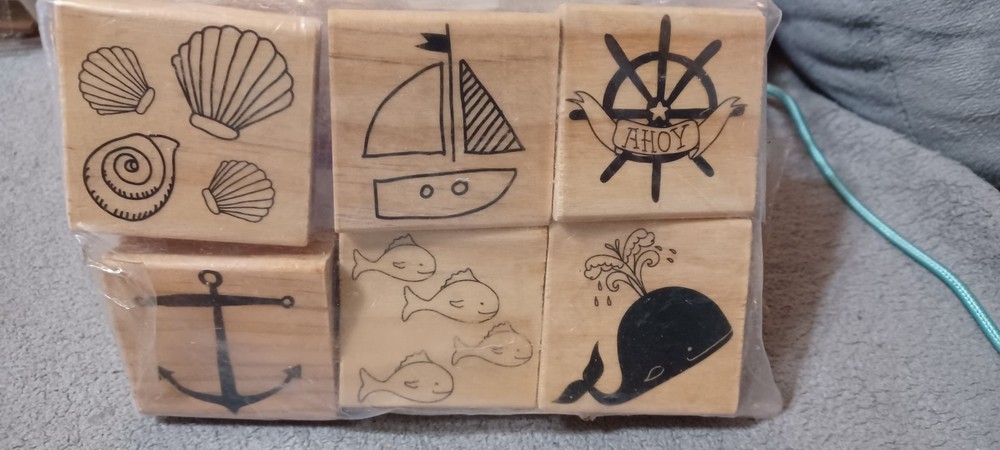 1 6pc Set Sea, Ocean, Sailor, Sailing, Fish