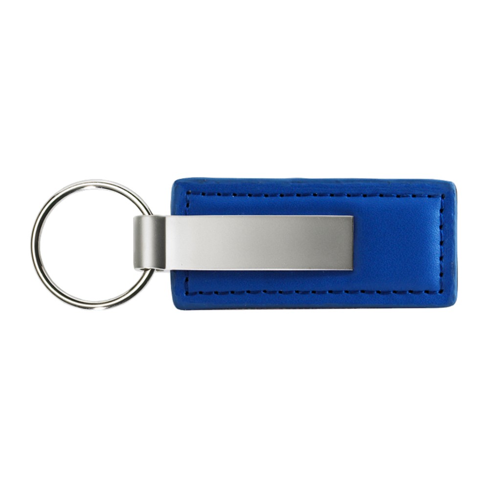 Keychain with Blank Blue Leather [Single]