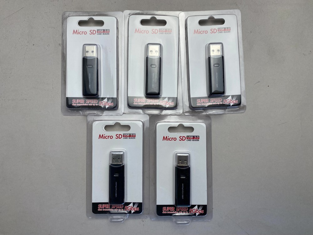 USB3.0 SD Card Reader for PC Micro SD Card to USB Adapter 5Gbps (5 pack)